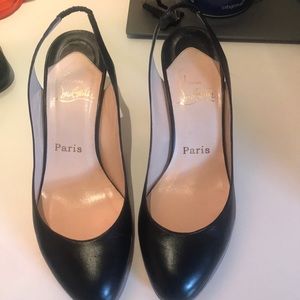 Christian louboutin Black slingback